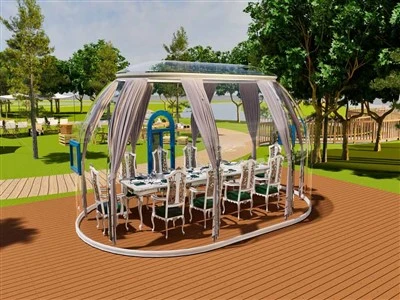 Khemah Kubah Buih Aluminium Lutsinar Ellipse Untuk Tempat Acara